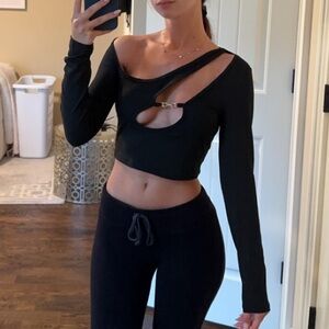 SHEIN long sleeve cut out top